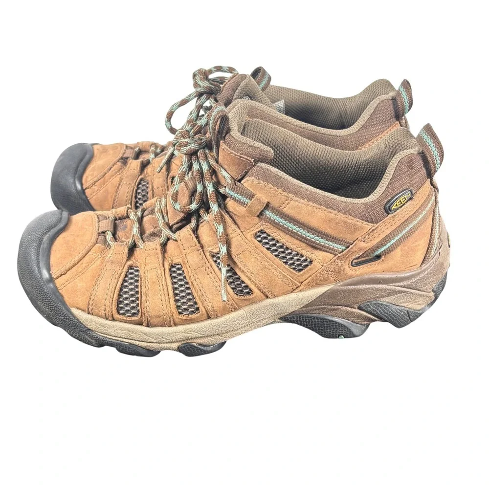 Keen Voyageur Hiking Shoes Brown Leather Mesh Trail Gorpcore Outdoor Mens 10.5